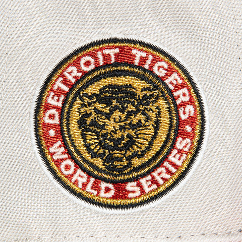 New Era 59Fifty Detroit Tigers 1968 World Series Patch Script Hat - Stone, Red