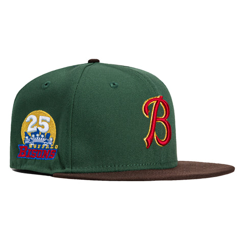 New Era 59Fifty Buffalo Bisons 25th Anniversary Patch Hat - Green, Brown