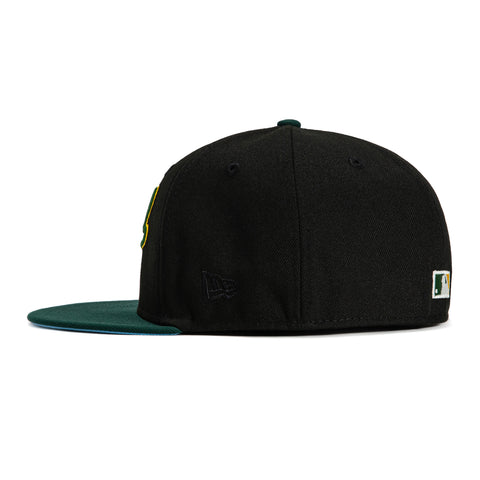 New Era 59Fifty Oakland Athletics Battle of the Bay Patch Script Hat - Black, Green, Gold