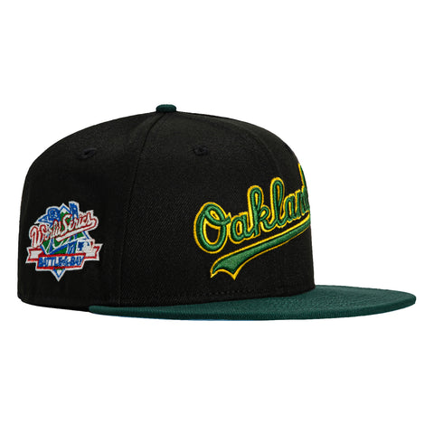 New Era 59Fifty Oakland Athletics Battle of the Bay Patch Script Hat - Black, Green, Gold