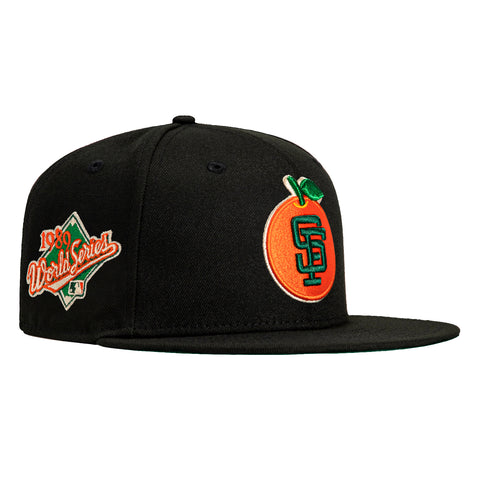 New Era 59Fifty San Francisco Giants 1989 World Series Patch Orange Hat - Black