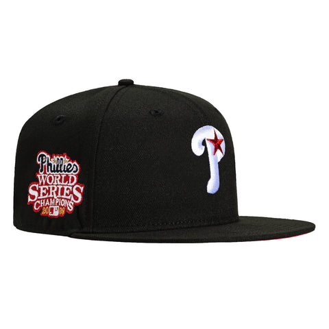 New Era 59Fifty Philadelphia Phillies 2008 World Series Champions Patch Hat - Black