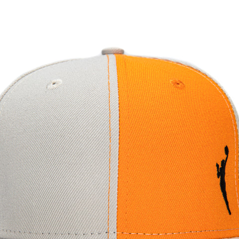 New Era 59Fifty Flawless Los Angeles Sparks Logo Patch WNBA Logo Hat - Stone, Light Orange