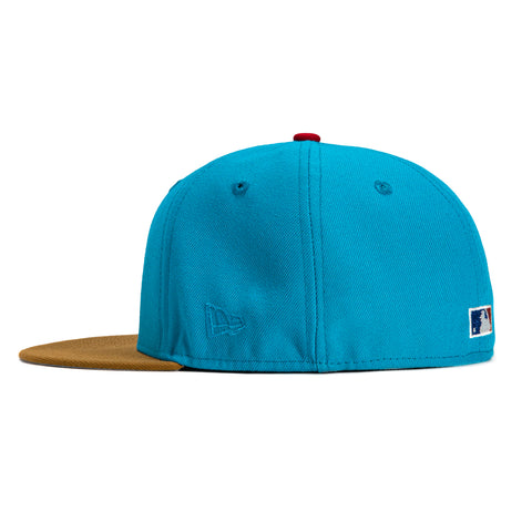 New Era 59Fifty 5 Nations Baltimore Orioles 30th Anniversary Stadium Patch Alternate Hat - Neon Blue, Gold