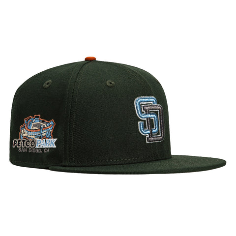 New Era 59Fifty 5 Nations San Diego Padres Petco Park Patch Hat - Green, Light Blue, Black