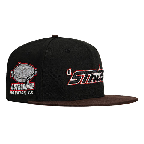 New Era 59Fifty Houston Astros Astrodome Patch 'Stros Hat - Black, Brown