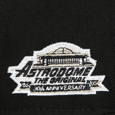 New Era 59Fifty Houston Astros 30th Anniversary Astrodome Patch Hat - Black, Metallic Silver