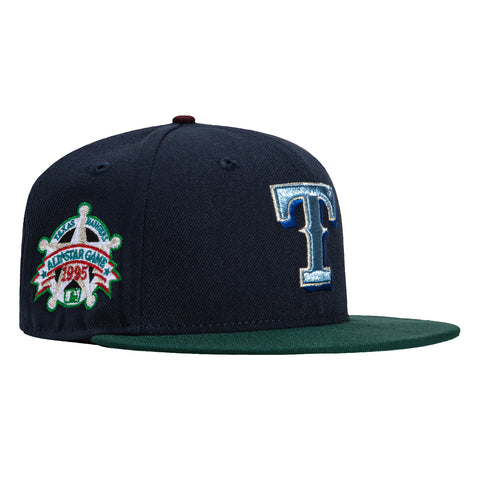 New Era 59Fifty Texas Rangers 1995 All Star Game Patch Hat - Navy, Green