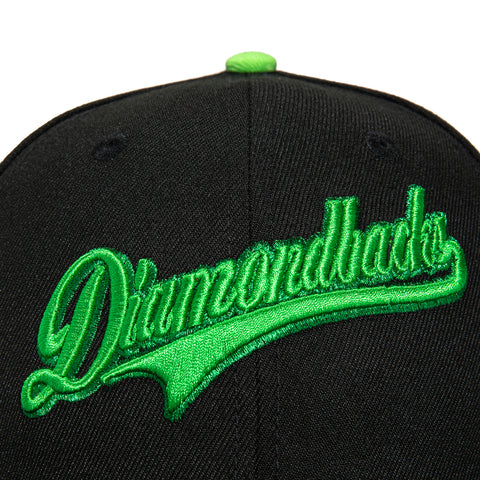 New Era 59Fifty Arizona Diamondbacks Inaugural Patch Script Hat - Black, Kelly, Light Green