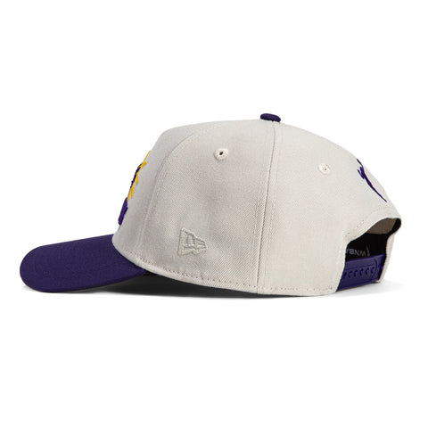 New Era 9Forty A-Frame Los Angeles Sparks Cameron Brink Patch Snapback Hat - Stone, Purple