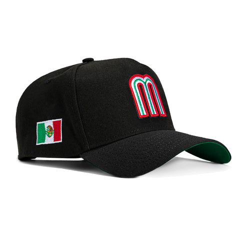 New Era 9Forty A-Frame Mexico World Baseball Classic Snapback Hat - Black