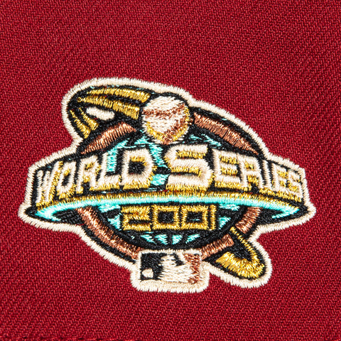 New Era 9Forty A-Frame Arizona Diamondbacks 2001 World Series Patch D Snapback Hat - Sedona Red, Brown