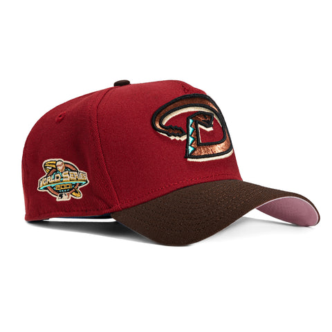 New Era 9Forty A-Frame Arizona Diamondbacks 2001 World Series Patch D Snapback Hat - Sedona Red, Brown