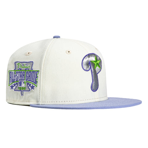 New Era 59Fifty Matcha Pack Philadelphia Phillies 1996 All Star Game Patch Alternate Hat - White, Lavender