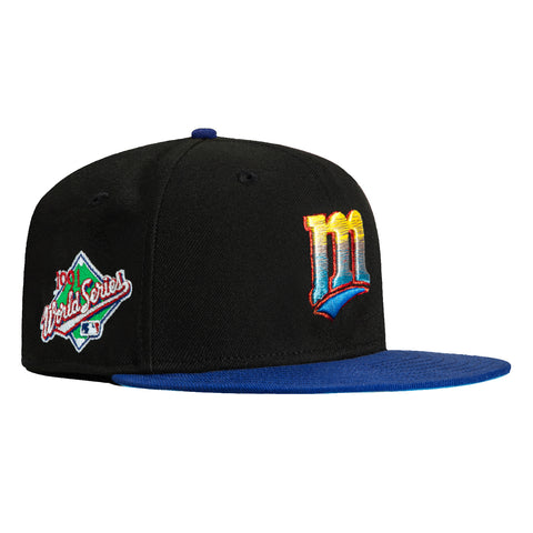 New Era 59Fifty Level Up Pack Minnesota Twins 1991 World Series Patch M Hat - Black, Royal