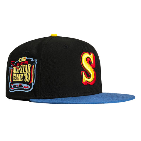 New Era 59Fifty Level Up Pack Seattle Mariners 1999 All Star Game Patch Hat - Black, Indigo, Yellow, Red