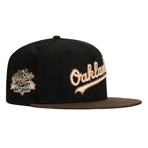 New Era 59Fifty Oakland Athletics Battle of the Bay Patch Script Hat - Black, Brown