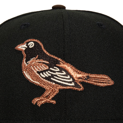 New Era 59Fifty Baltimore Orioles 50th Anniversary Patch Hat - Black, Brown