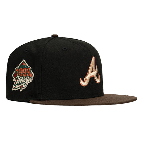 New Era 59Fifty Atlanta Braves 1999 World Series Patch Hat - Black, Brown