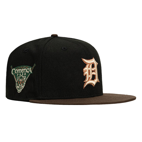 New Era 59Fifty Detroit Tigers Comerica Park Stadium Patch Hat - Black, Brown