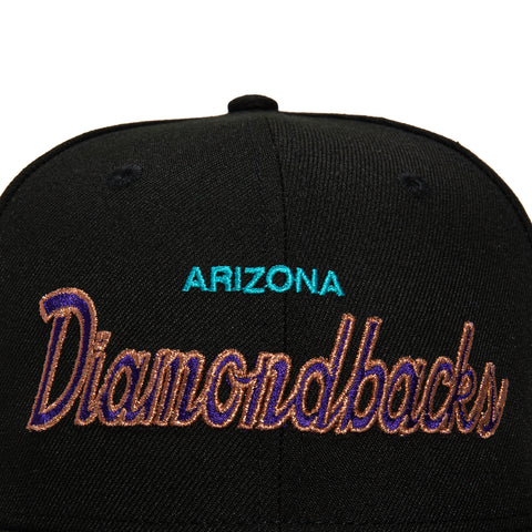 New Era 59Fifty Arizona Diamondbacks Logo Patch Script Hat - Black