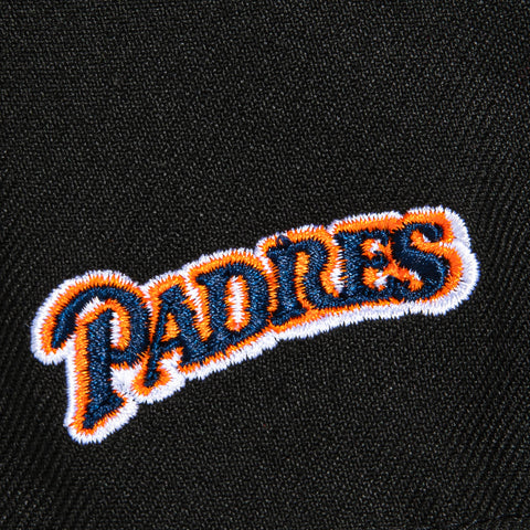 New Era 59Fifty San Diego Padres Logo Patch Script Hat - Black