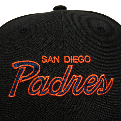 New Era 59Fifty San Diego Padres Logo Patch Script Hat - Black