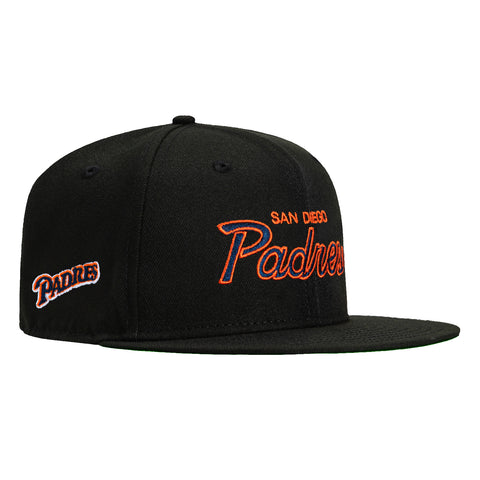 New Era 59Fifty San Diego Padres Logo Patch Script Hat - Black