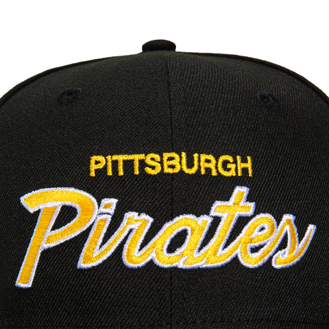 New Era 59Fifty Pittsburgh Pirates Logo Patch Script Hat - Black