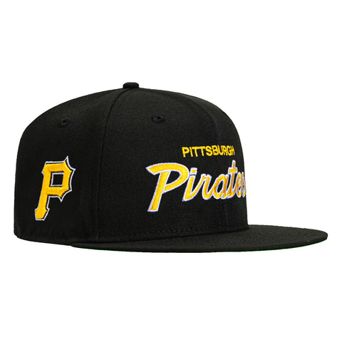 New Era 59Fifty Pittsburgh Pirates Logo Patch Script Hat - Black