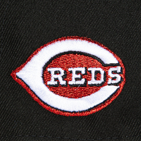 New Era 59Fifty Cincinnati Reds Logo Patch Script Hat - Black