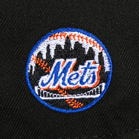 New Era 59Fifty New York Mets Logo Patch Script Hat - Black