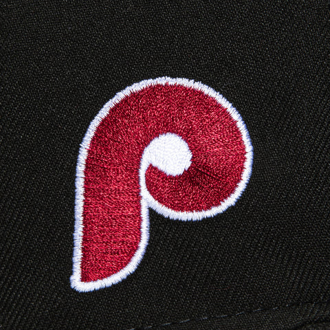 New Era 59Fifty Philadelphia Phillies Logo Patch Script Hat - Black