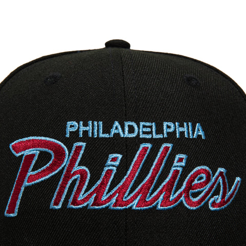 New Era 59Fifty Philadelphia Phillies Logo Patch Script Hat - Black