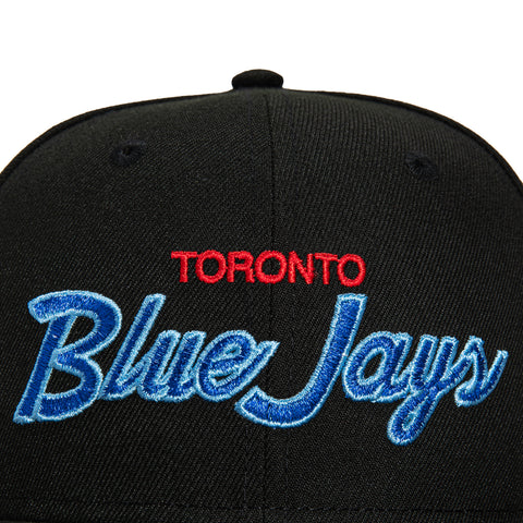 New Era 59Fifty Toronto Blue Jays Logo Patch Script Hat - Black