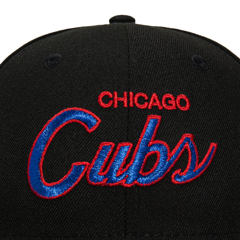 New Era 59Fifty Chicago Cubs Logo Patch Script Hat - Black