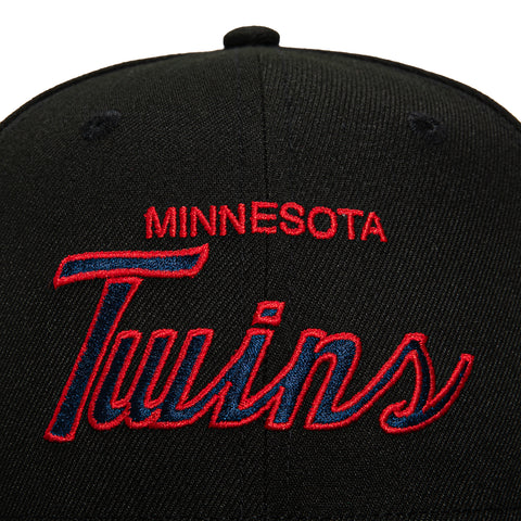 New Era 59Fifty Minnesota Twins Logo Patch Script Hat - Black