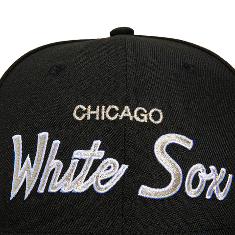 New Era 59Fifty Chicago White Sox Logo Patch Script Hat - Black