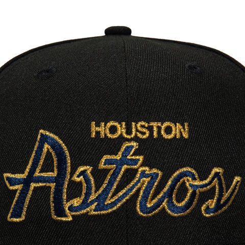 New Era 59Fifty Houston Astros Logo Patch Script Hat - Black