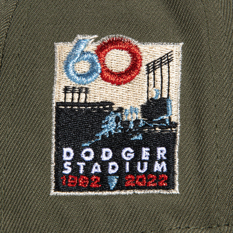 New Era 59Fifty Los Angeles Dodgers 60th Anniversary Stadium Patch Hat - Olive, Black