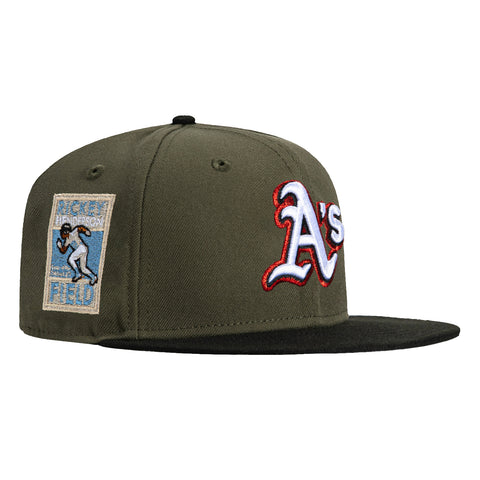 New Era 59Fifty Oakland Athletics Rickey Henderson Field Patch Hat - Olive, Black