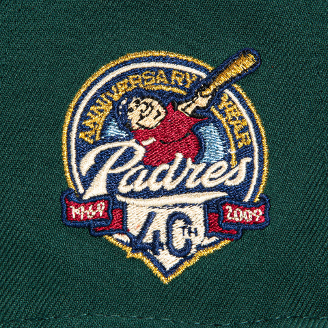 New Era 59Fifty San Diego Padres 40th Anniversary Patch Hat - Green, Light Navy