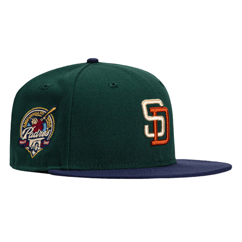 New Era 59Fifty San Diego Padres 40th Anniversary Patch Hat - Green, Light Navy