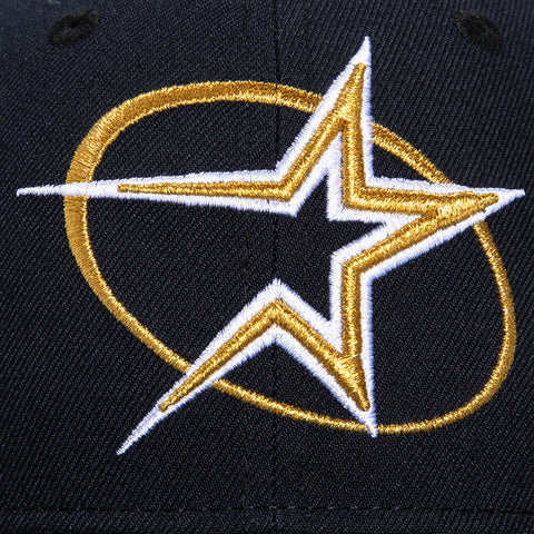 New Era 59Fifty Houston Astros 2017 World Series Patch BP Hat - Navy, Metallic Gold