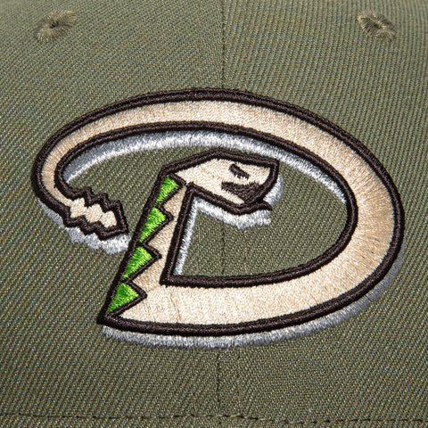 New Era 59Fifty Matcha Pack Arizona Diamondbacks 2001 World Series Patch D Hat - Olive, Brown