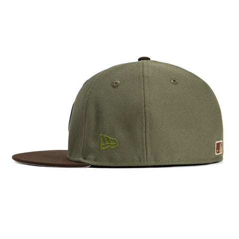 New Era 59Fifty Matcha Pack Arizona Diamondbacks 2001 World Series Patch D Hat - Olive, Brown