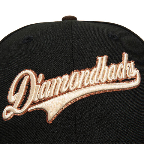 New Era 59Fifty Arizona Diamondbacks 25th Anniversary Patch Script Hat - Black, Brown