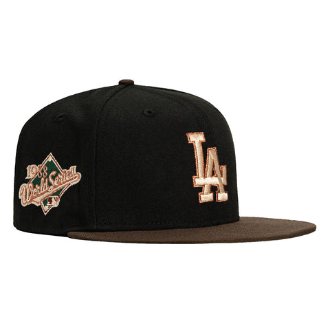 New Era 59Fifty Los Angeles Dodgers 1988 World Series Patch Hat - Black, Brown