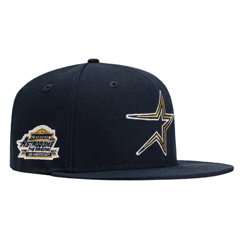 New Era 59Fifty Houston Astros 30th Anniversary Stadium Patch Hat - Navy, Metallic Gold