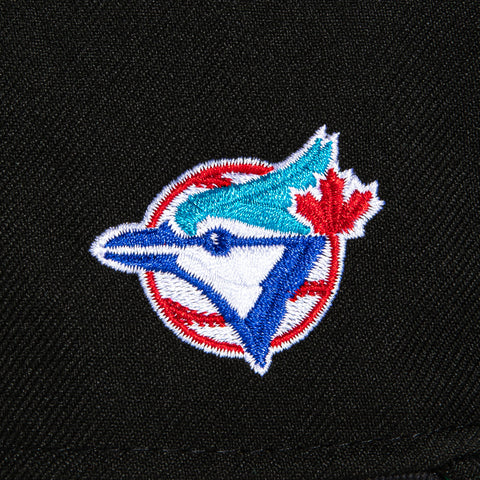 New Era 9Fifty A-Frame Toronto Blue Jays Logo Patch Script Snapback Hat - Black